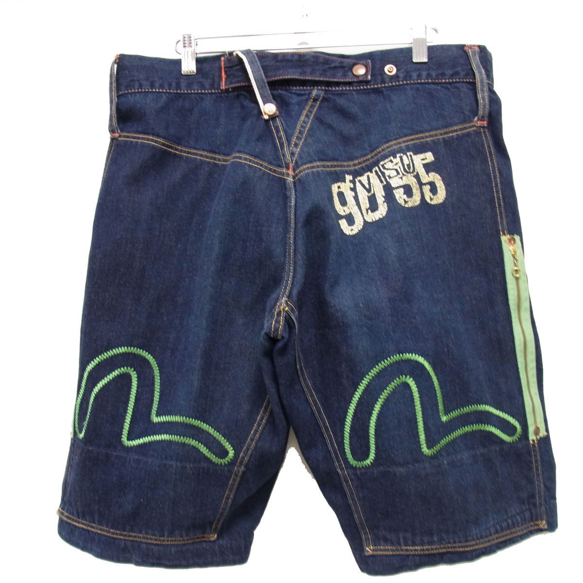 EVISU 2001 34 戎魂　大黒　ビックカモメ　ハーフパンツ　ショーツ EVISU 2001 34 戎魂 大黒 ビックカモメ ハーフパンツ ショーツ 【公式