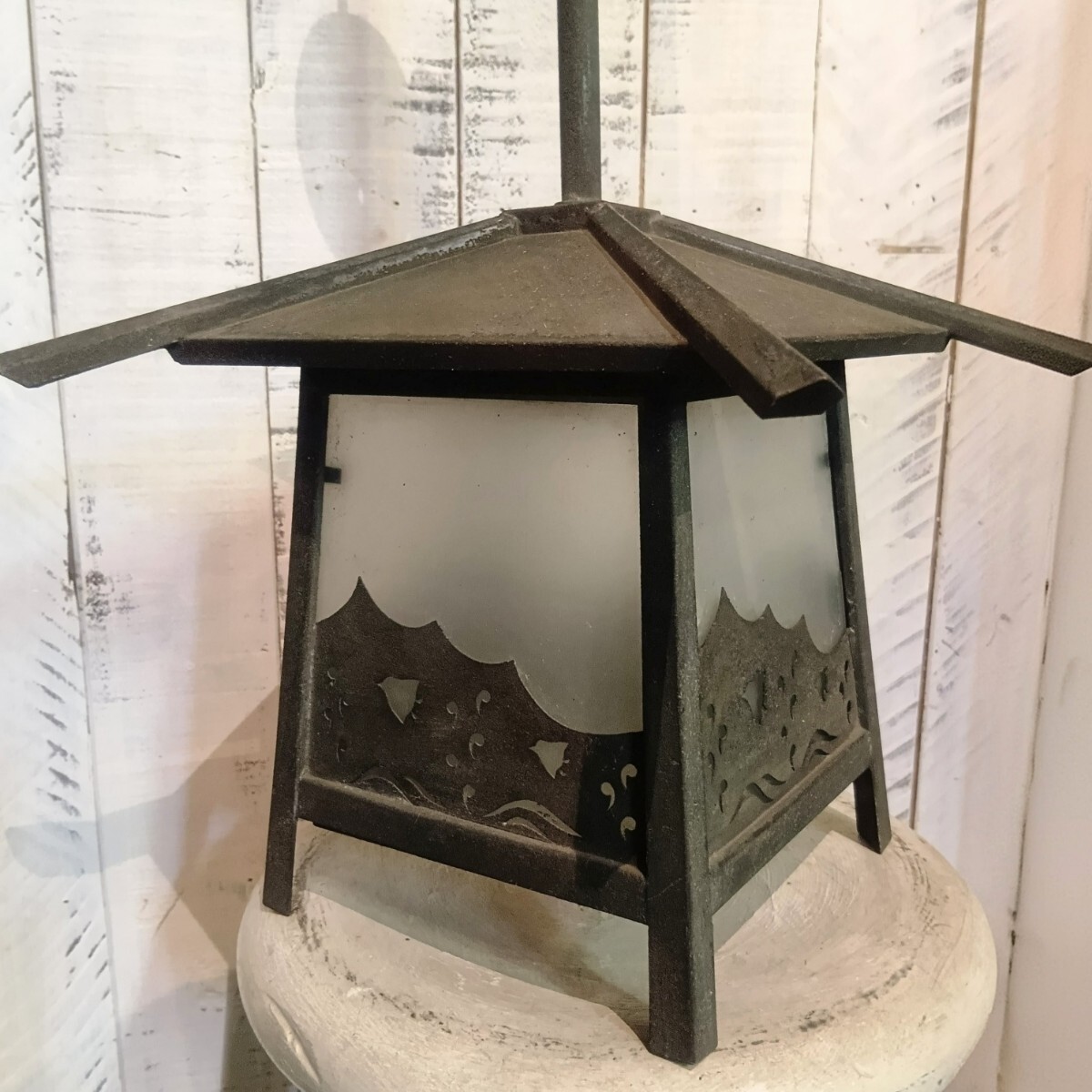 古民家の建具】短尺檜製の縦格子組子欄間/ひのき/幅780mm 高さ375mm