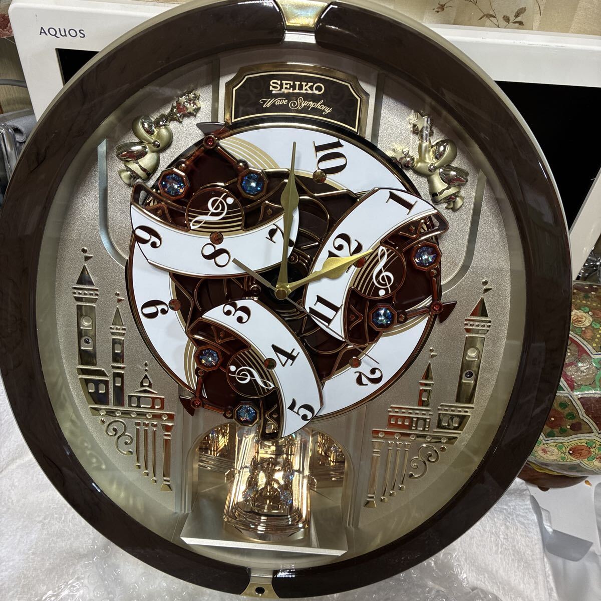 SEIKO セイコー ウェーブシンフォニー 電波掛け時計 からくり時計