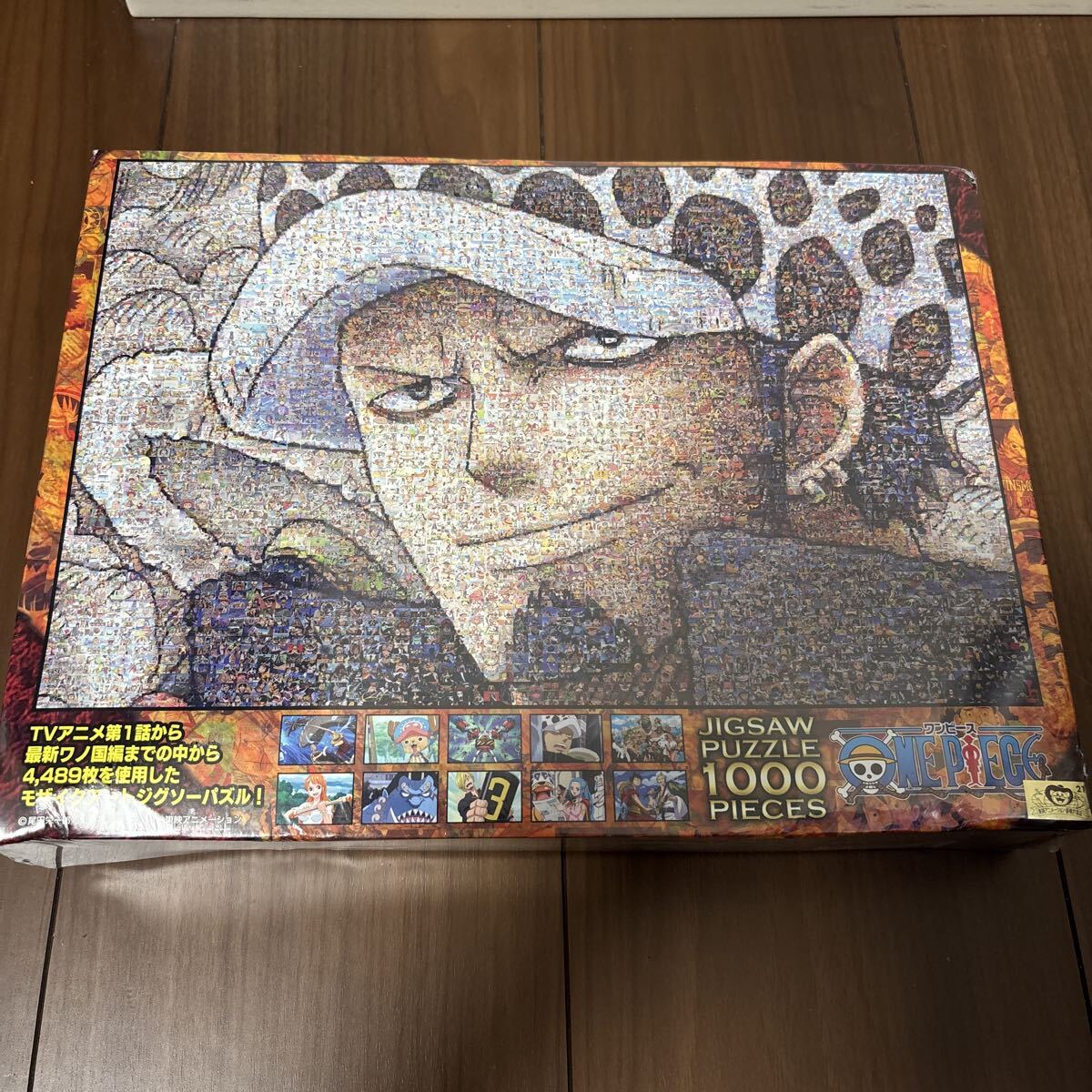 中古】ワンピース パズル モザイクアート2000ピース 完成品 額付きの 