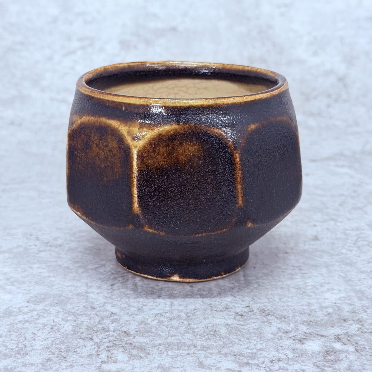 中古】【倉】本物保証《河井博次‐双碗》共箱/夫婦湯呑/河井寛次郎 娘婿