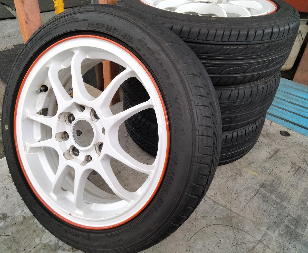 中古】マツダ純正鉄チン引っ張りタイヤ。14インチ6J+45 ハブ径54 