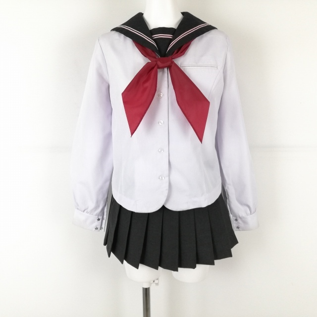 1円 セーラー服 ジャンパースカート スカーフ 上下3点セット