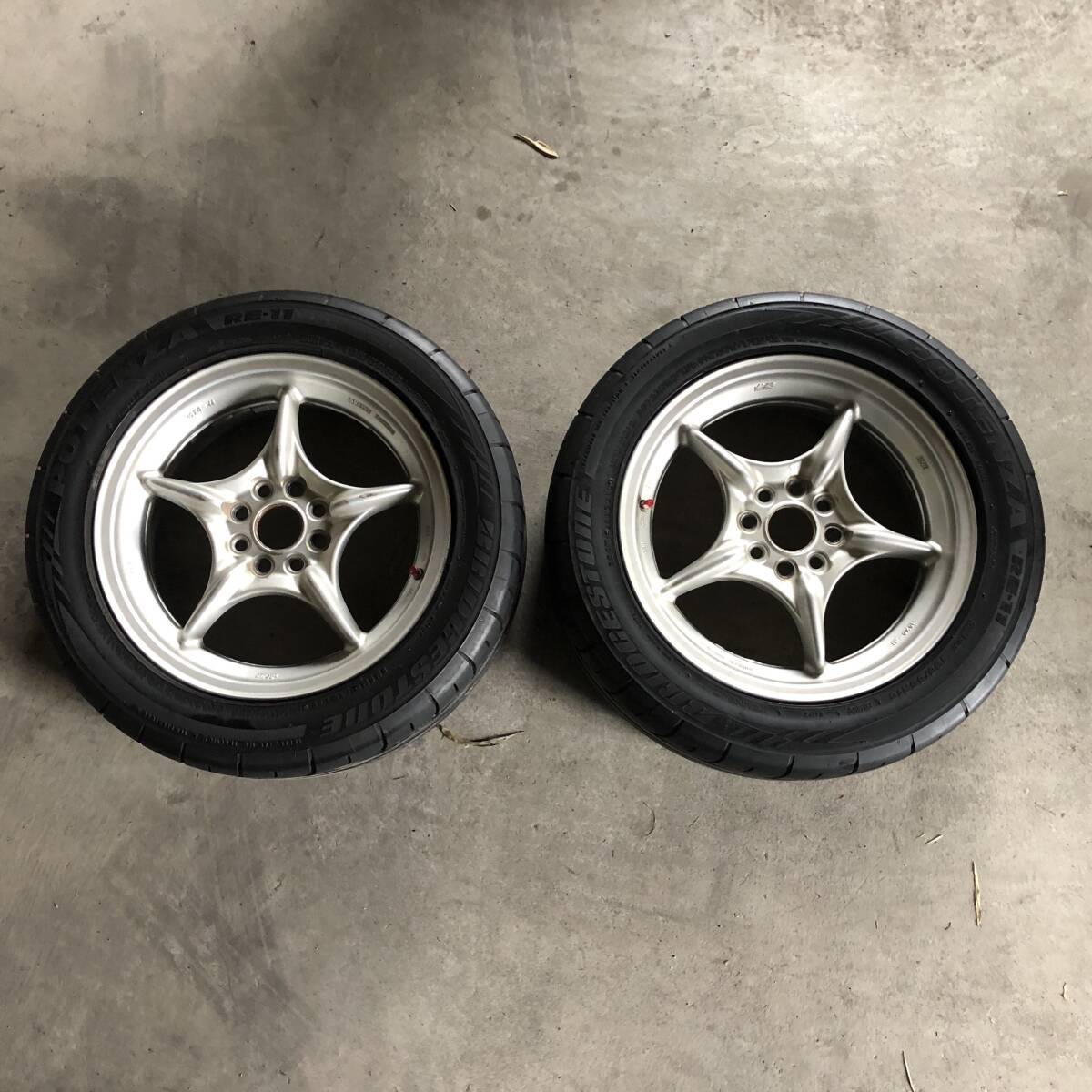 ☆無限 MUGEN NR 15インチ 6.5J +45 100/4h 195/55R15 4本セット 溝 