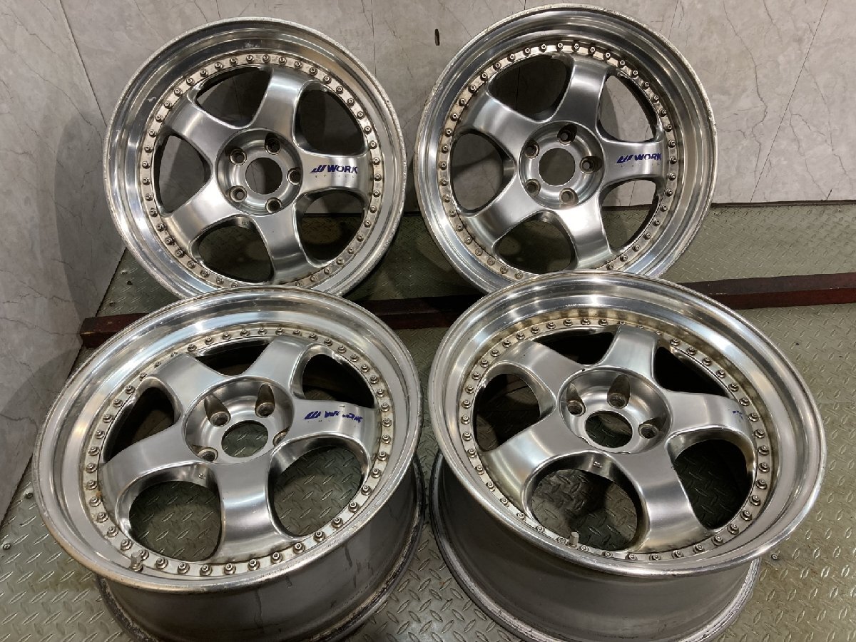中古】マイスター M1 3ピース 19インチ 11j-2 11j-14 4本セット 深リム 