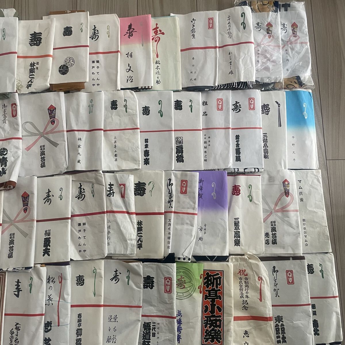 中古】◎日本手ぬぐい いろいろまとめて58枚 セット 昔の手拭い 古い 