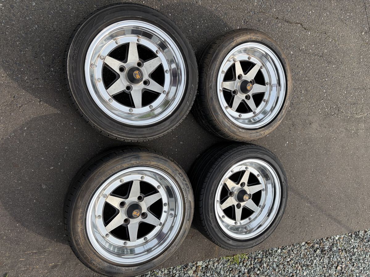 中古】タケチ レーシングハート 18インチ 10j オフセット0 深リム 鬼