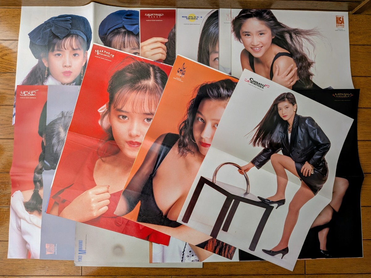 河合奈保子　B２サイズのポスター コロンビアレコード 河合奈保子 河合奈保子 B2 ポスター 3枚セット 発売告知 宣伝