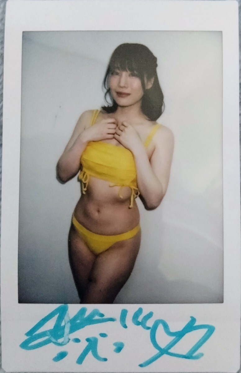 未使用】鈴村あいり チェキ 直筆サイン プレステージ 水着 アイドル