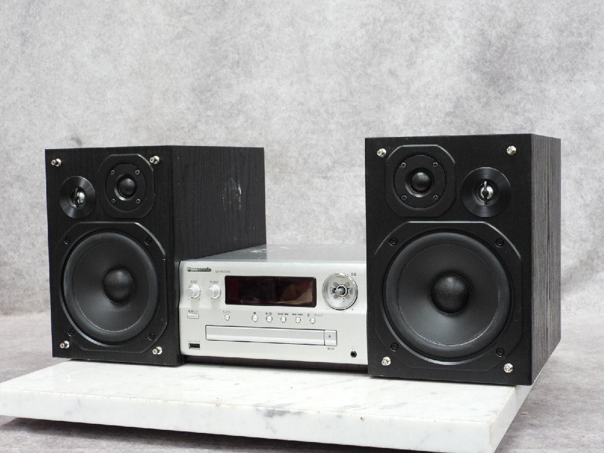 中古】Panasonic SC-PM35MD-G カセット/CD/MDミニコンポ リモコン付き
