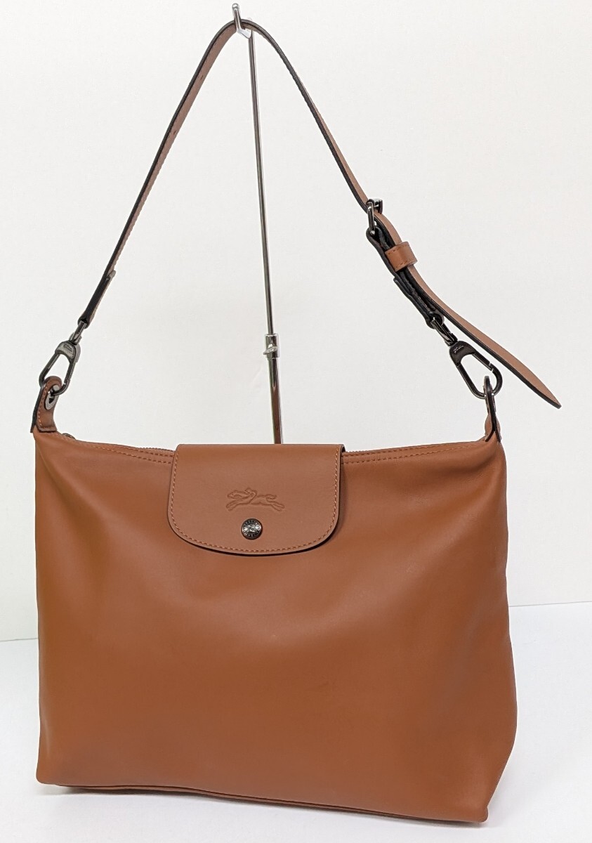 バッグ 【美品】LONGCHAMP ロンシャン レザー 総柄 ショルダーバッグ 