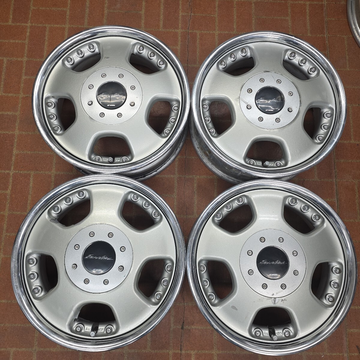 work euroline ワーク ユーロライン 14インチ 7j +8 深リム 4本 pcd100