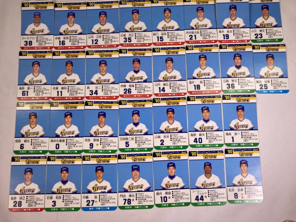 傷や汚れあり】タカラ プロ野球カードゲーム 昭和1989年 オリックス
