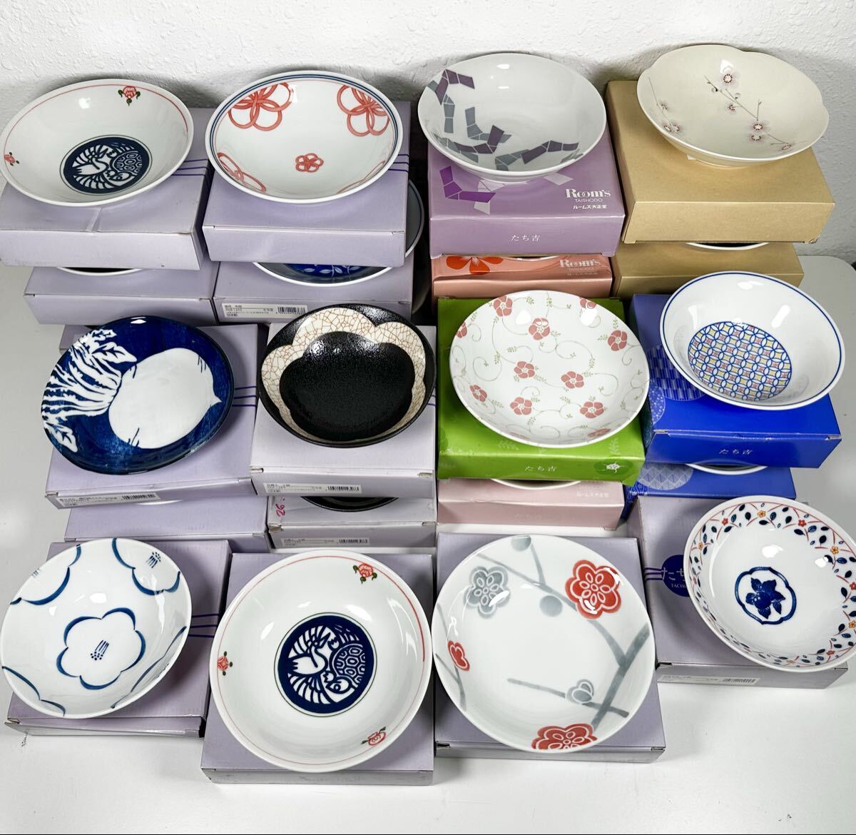 新品】たち吉 染果実 煮物皿 5枚 19㎝ 未使用箱入 |橘吉|深皿|食器 