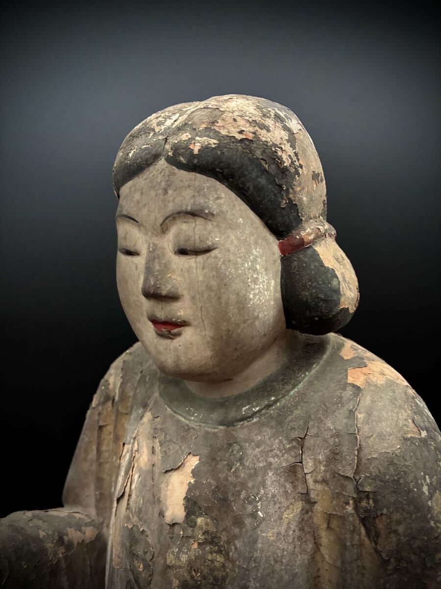 五】掛軸 『聖徳太子孝養像』 紙本 彩色 箱付の落札情報詳細 - Yahoo