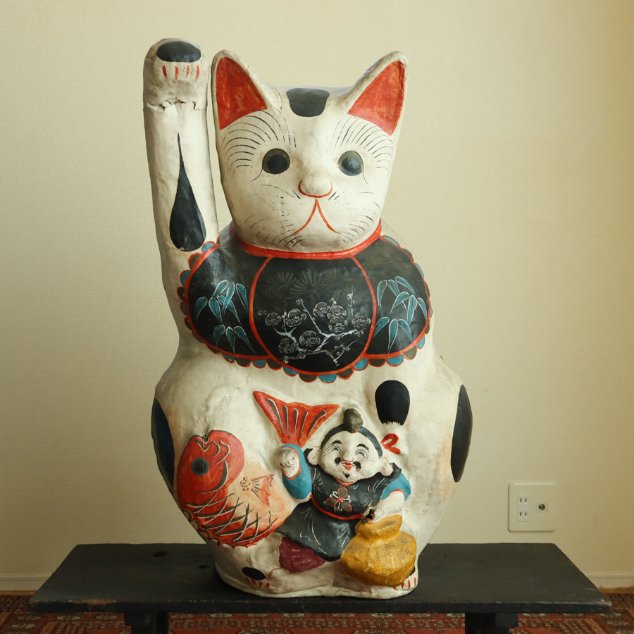 中古】O42☆春画 眠り猫 置物 艶人形 検)枕絵 艶絵 浮世絵 風俗画 郷土
