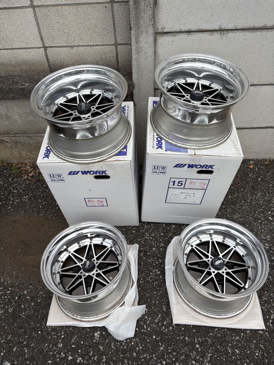 中古】☆中古 WORK エクイップ03 ゴールド 15インチ 7.0J+7 6.5J+26 4