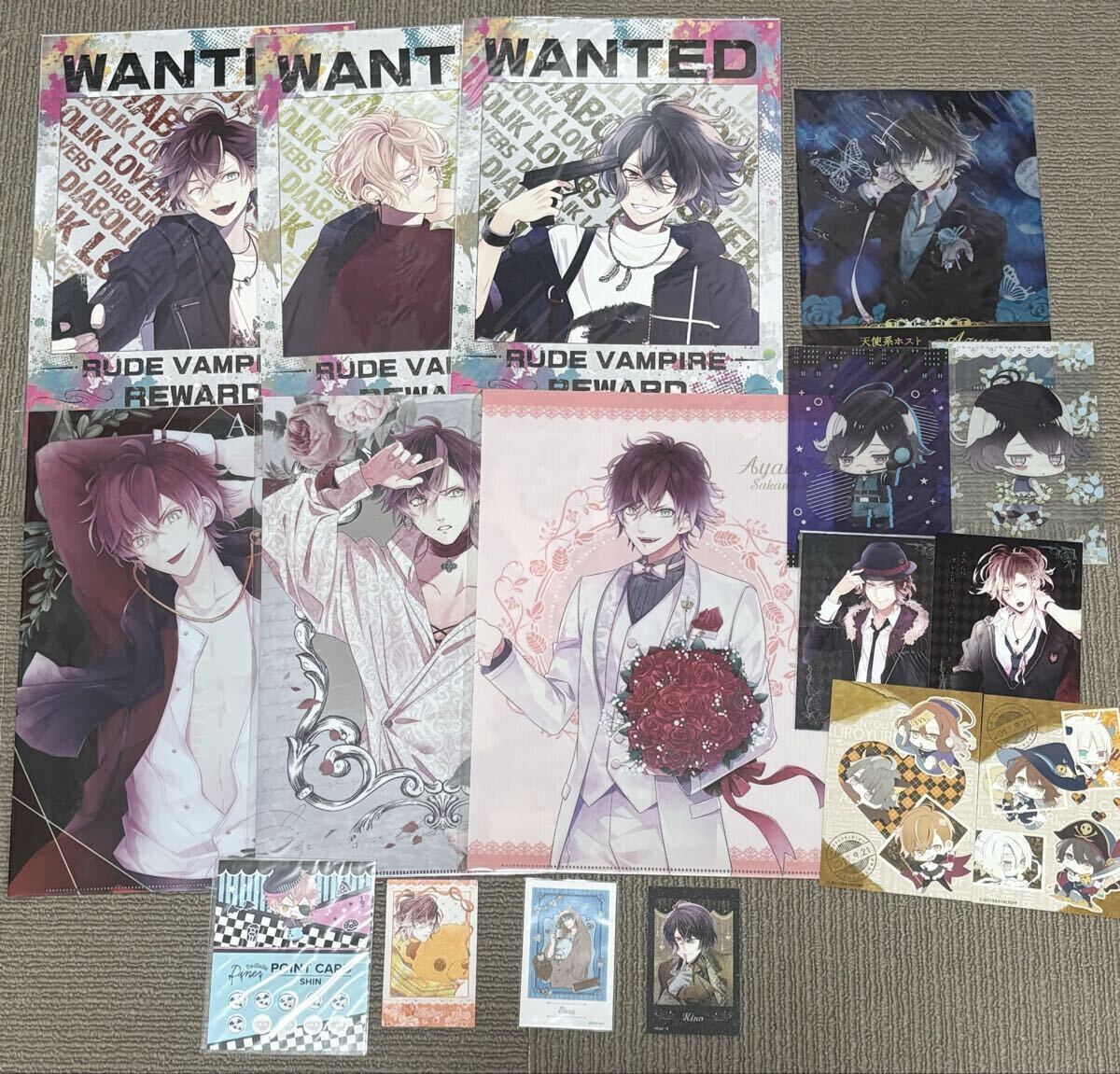 新品】DIABOLIK LOVERS ディアラバ rejet cafe 限定 クリアファイル 逆