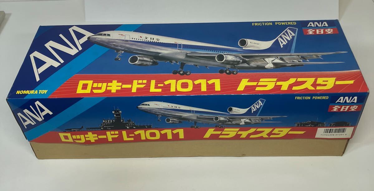 野村トーイ】フリクションブリキ☆ANA 全日空 飛行機 ロッキードL-1011