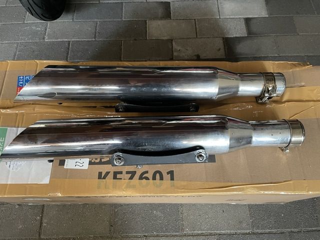 希少 ハーレー純正 アイアン スラッシュカットマフラー ビンテージ