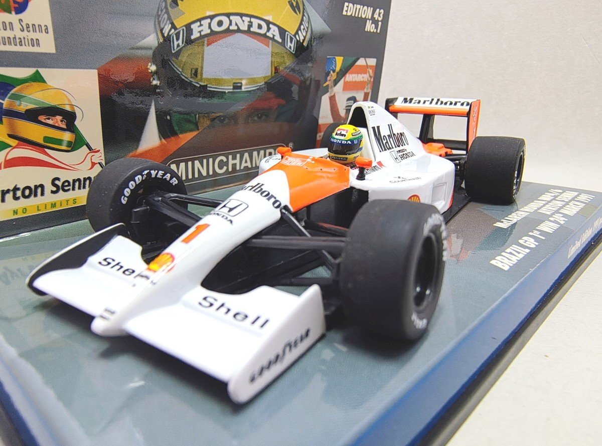 完成品1/12タミヤ マクラーレンホンダMP4/6 '91ブラジルGP A.セナ