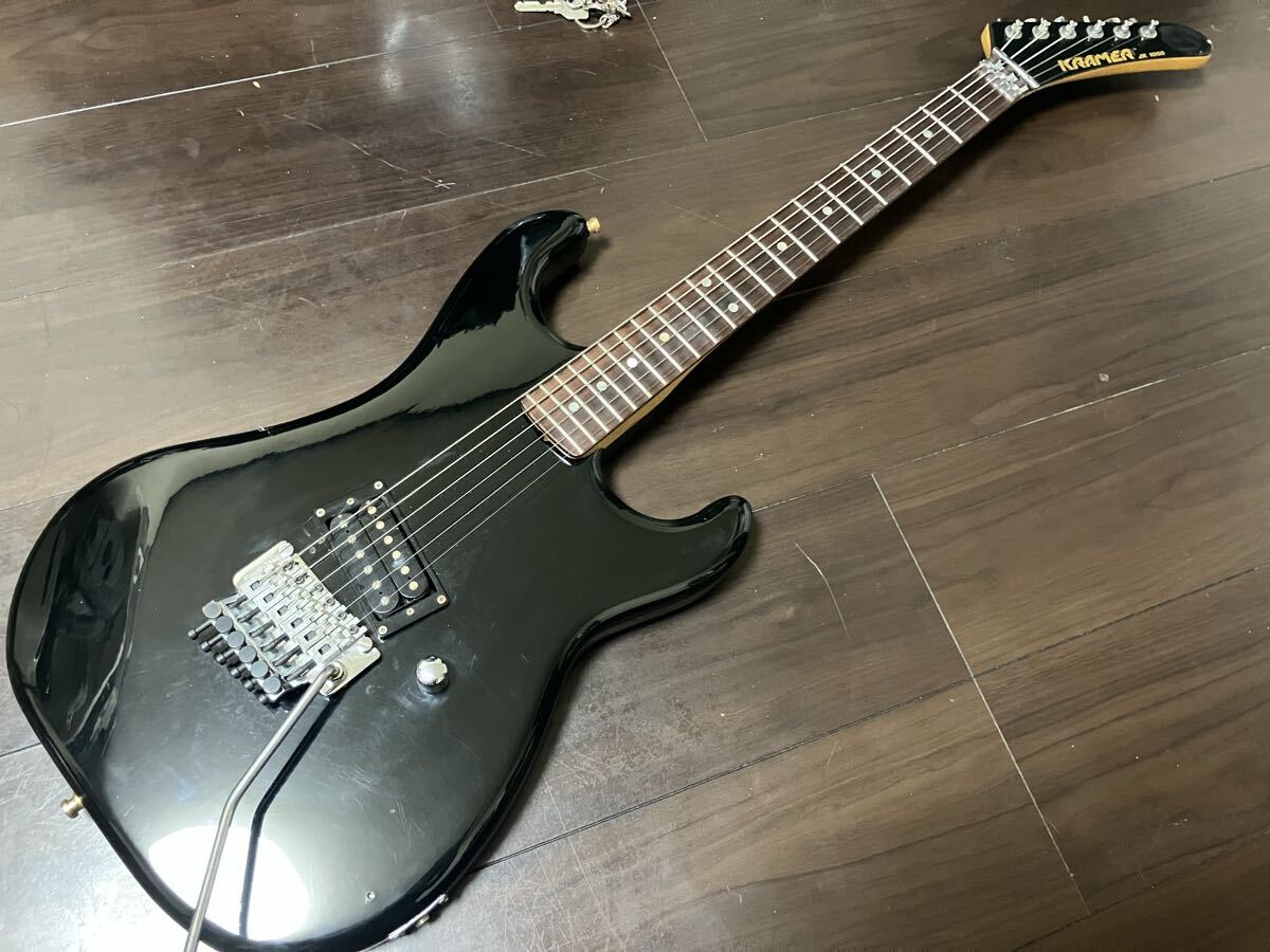 初期型　Kramer JK 2000 　ESP製　状態良し　フロイドローズ クレーマー○KRAMER○JK2000○ブラック○フロイドローズ搭載○の落札