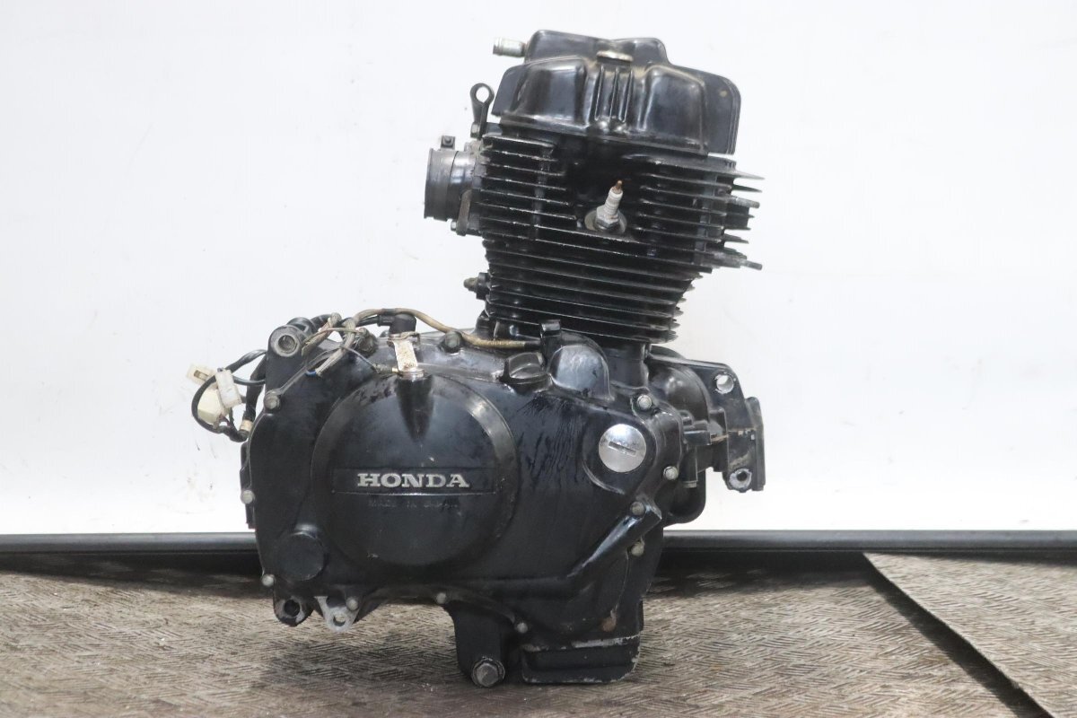 中古】当時物 純正 CB400N エンジンASSY キック無し 6速 黒 0034