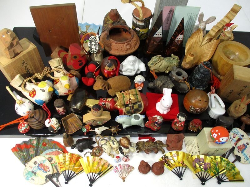 中古】△【郷土玩具/木彫り他560】 一刀彫 きしま山/みみづく/鳥 九重