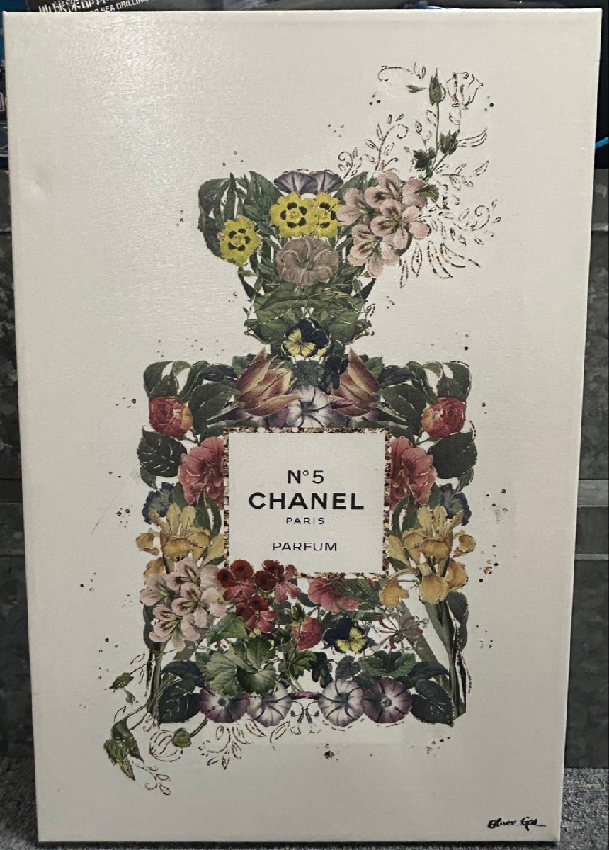 新品】オマージュアートパネル PRADA × 花模様 インテリアパネル