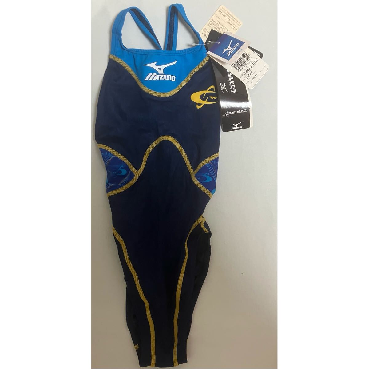 新品】ミズノ競泳水着アクセルスーツハイカット新品パープルLサイズの