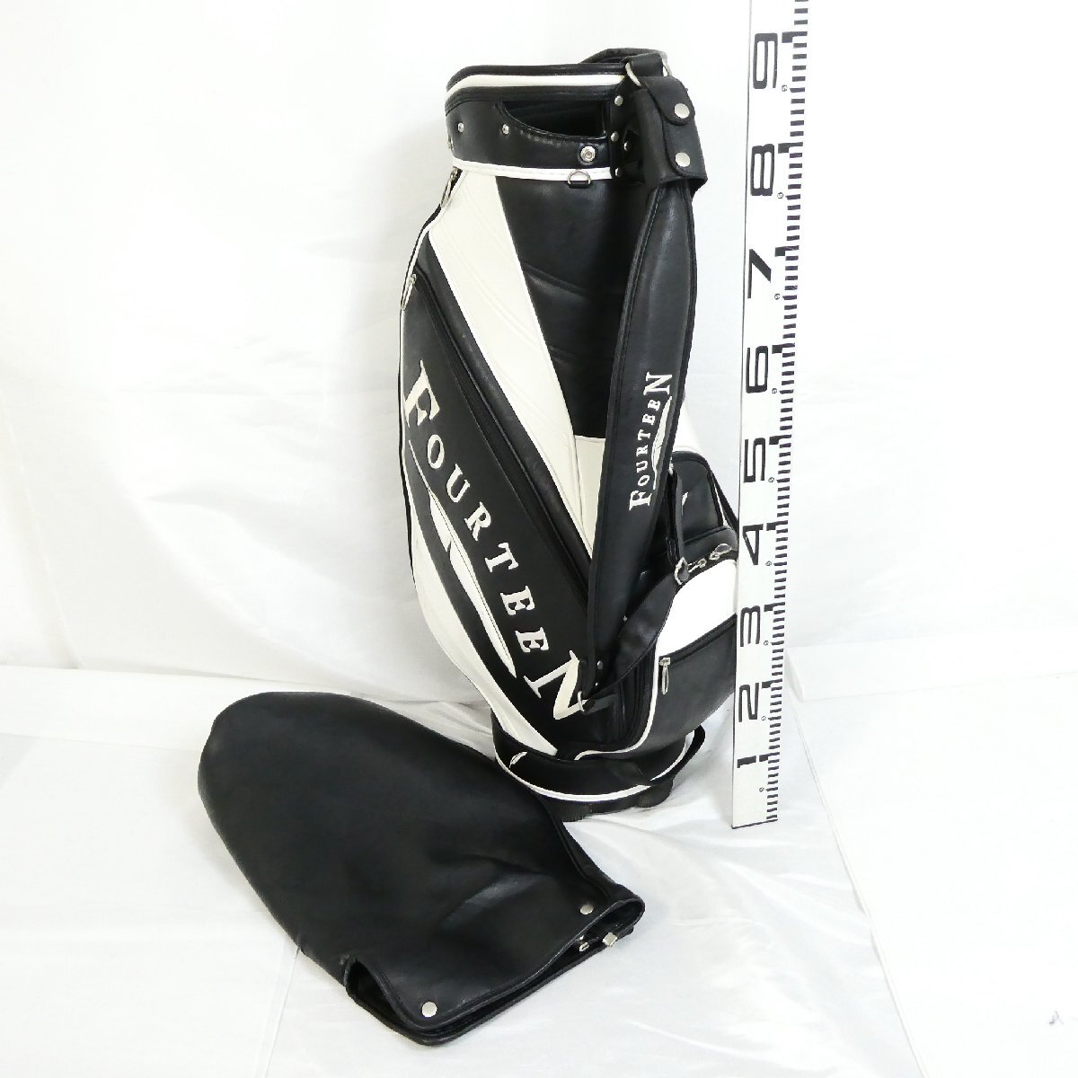 ■■FOURTEEN■フォーティーン■キャディバッグ■ツアー３点式■中古■■ 中古】希少 フォーティーン キャディバッグ ツアーモデル 3点式