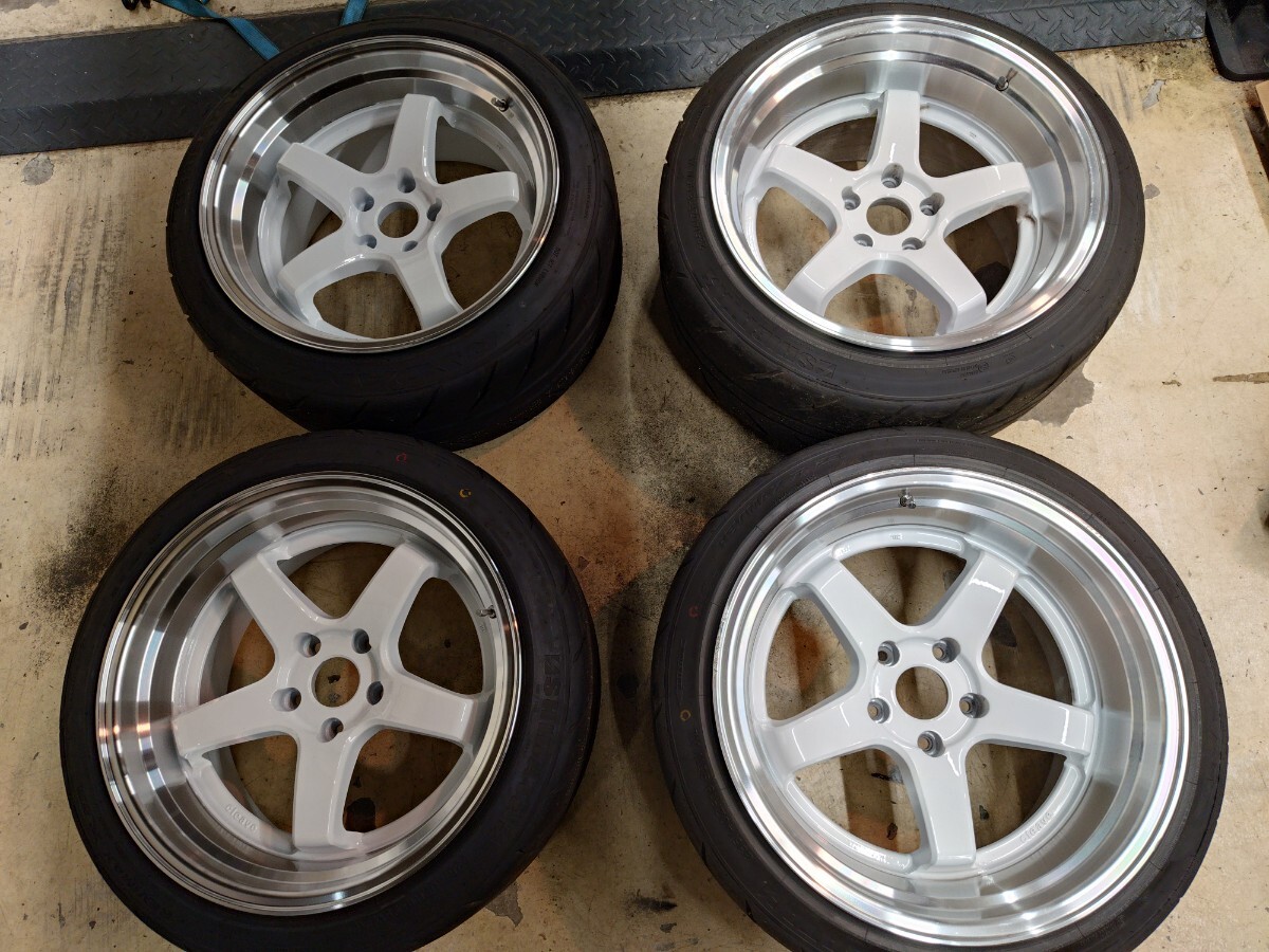 未使用】CLEAVE RACING FL53 18x10.5J +15 5H-114.3 SMC 2本セット 新 