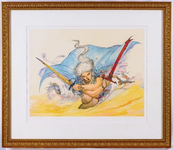 中古】【限定100部】天野喜孝『ファンタジー城』正規品アールビバン