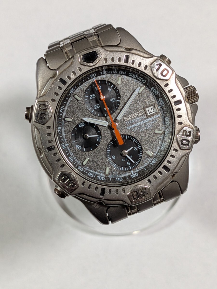 中古】【希少】SEIKO セイコー 7T32-6000 SPIRIT TITANIUM スピリット