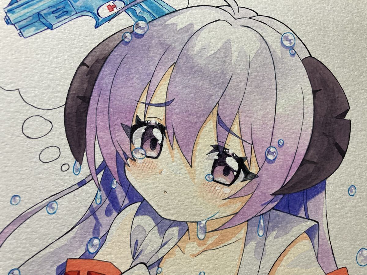 古手梨花【ひぐらしのなく頃に】手描きイラスト の落札情報詳細