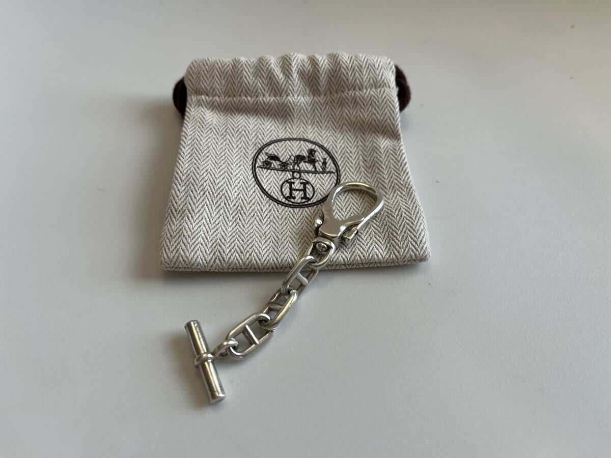 中古】オールド エルメス シェーヌダンクル キーリング カラビナ キー