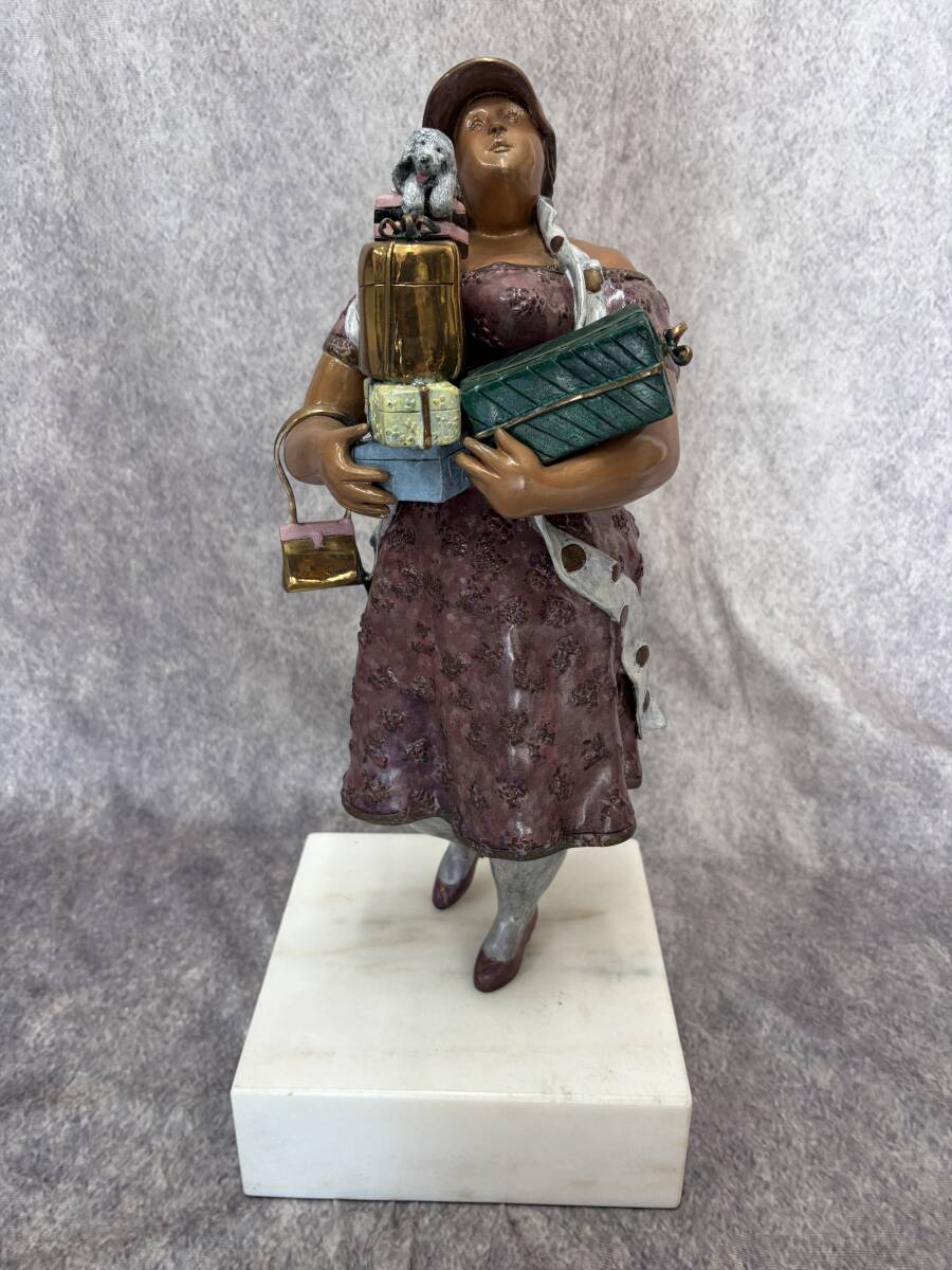 超レア！ヒロ・ヤマガタ ブロンズ像 『ショッパー/パリ婦人のお買い物