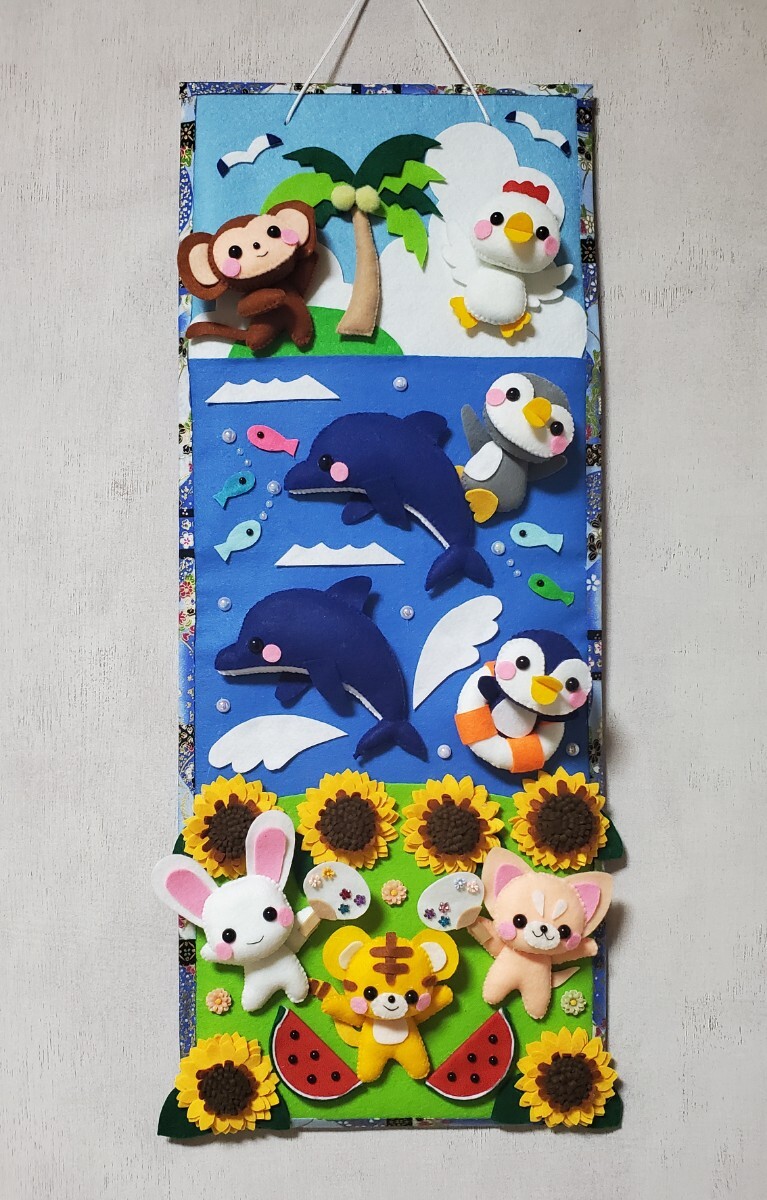 新品】petit chaleur* ハンドメイド* フェルトリース* 大物