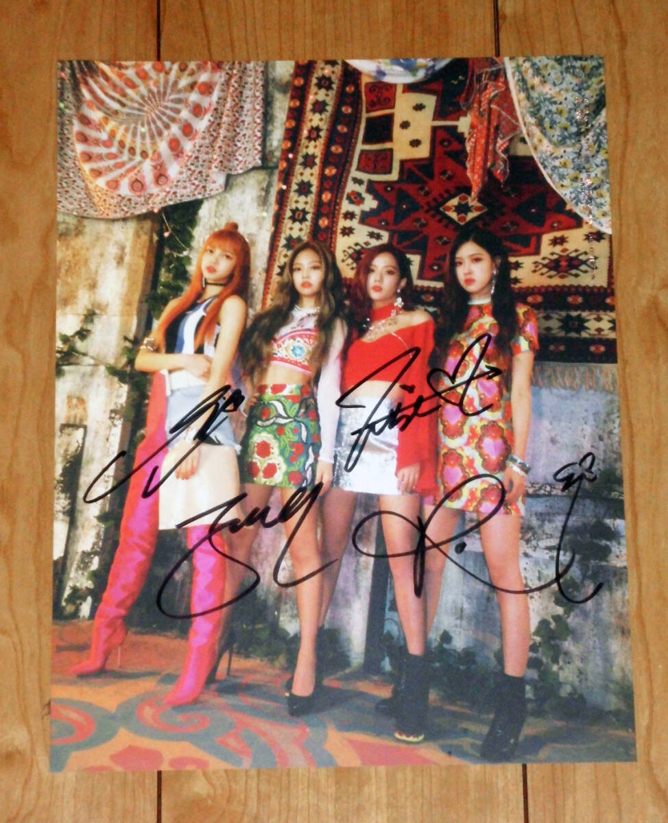 ブラックピンク BLACKPINK メンバー直筆サイン入り写真 証明書付き