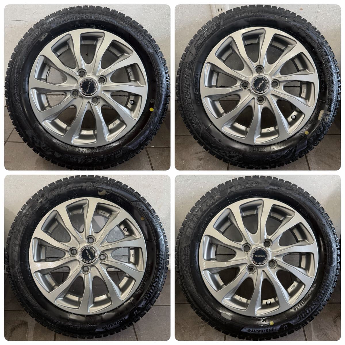 深リム 165/45R16 7J 195/45R16 8J 溝約7mm P.C.D100mm114.3mm 4穴 4