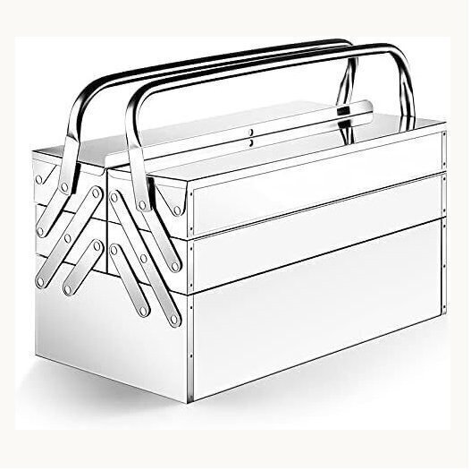やや傷や汚れあり】#1169 トラックパーツ 錆びないステンレス工具箱