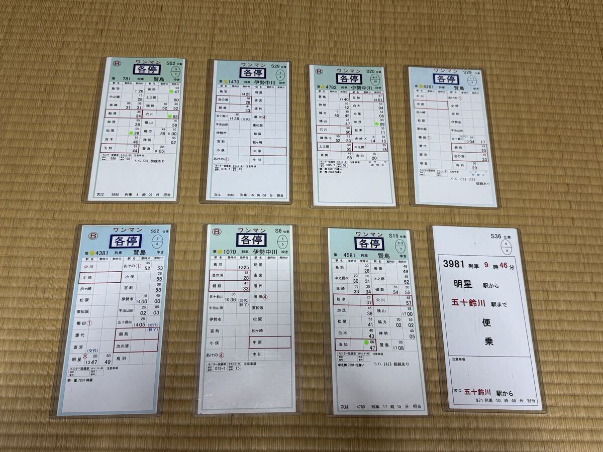 きんてつ☆近鉄 運転士 運転カード(運転士スタフ) （運転士時刻表）6枚