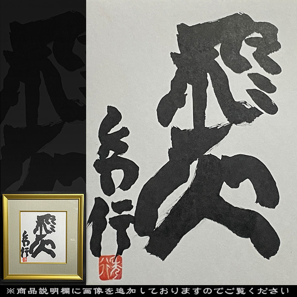 藤沢秀行 揮毫 【無悟】 直筆サイン 肉筆 色紙 書作品集付き 囲碁 名誉