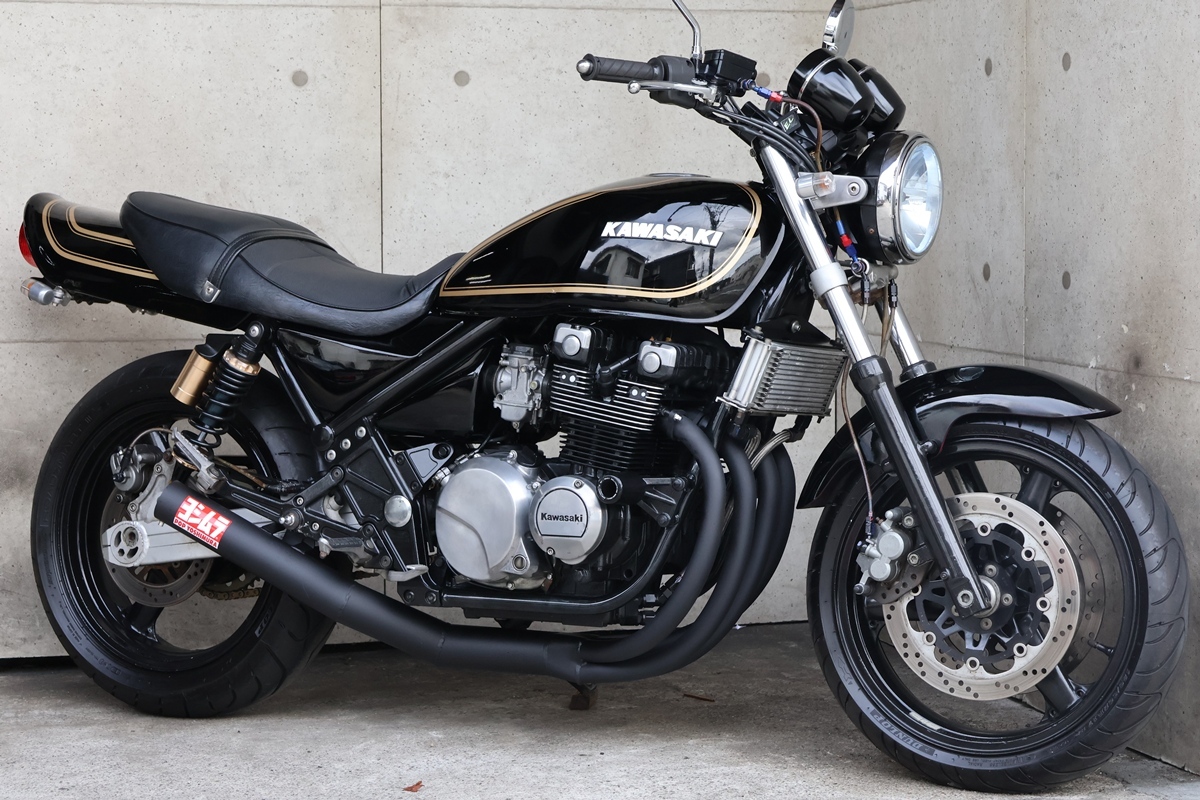 ゼファー400 C4 ブラックカスタム ワイドホイール 本格 極上 の落札