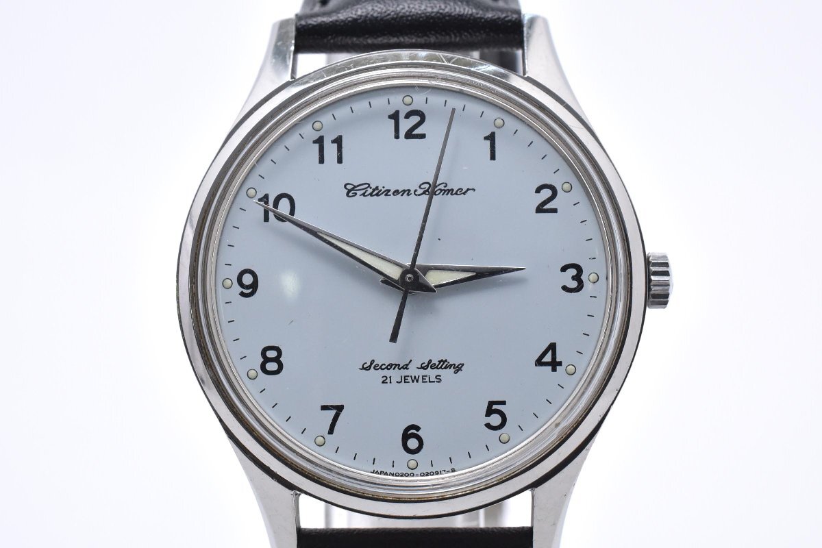 中古】1円☆正規品【CITIZEN/シチズン】8228-S82728 裏スケ ブルー文字