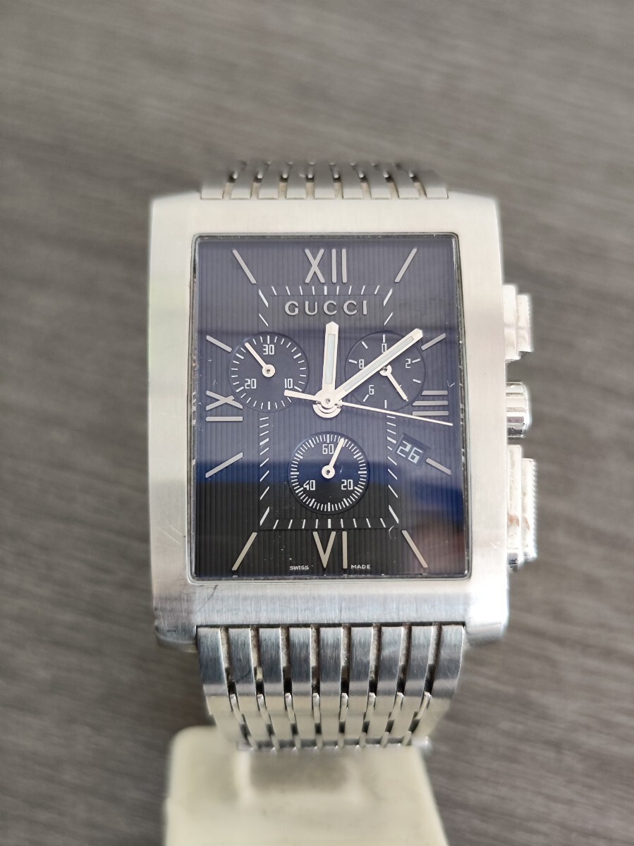 新品】GUCCI グッチ 時計 8600M クロノグラフ スクエア クオーツ