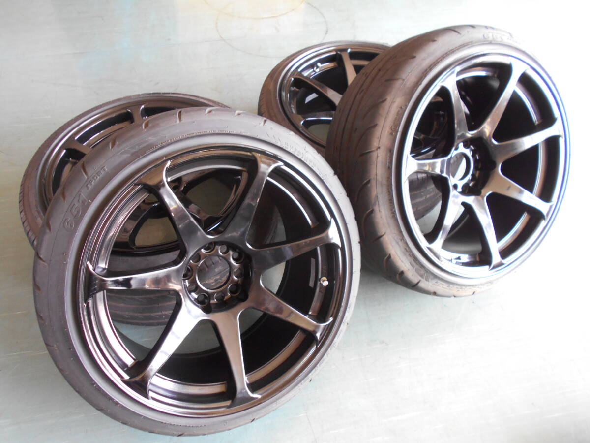 中古】WORK EMOTION CR Kiwami ! 9J PCD100 4H ! 195/40R17 ディープ