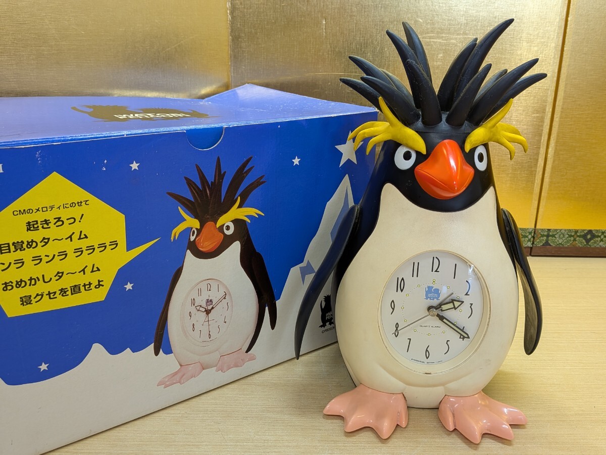 展示品です。】【展示品】 リズム時計 イワトビペンギン おしゃべり