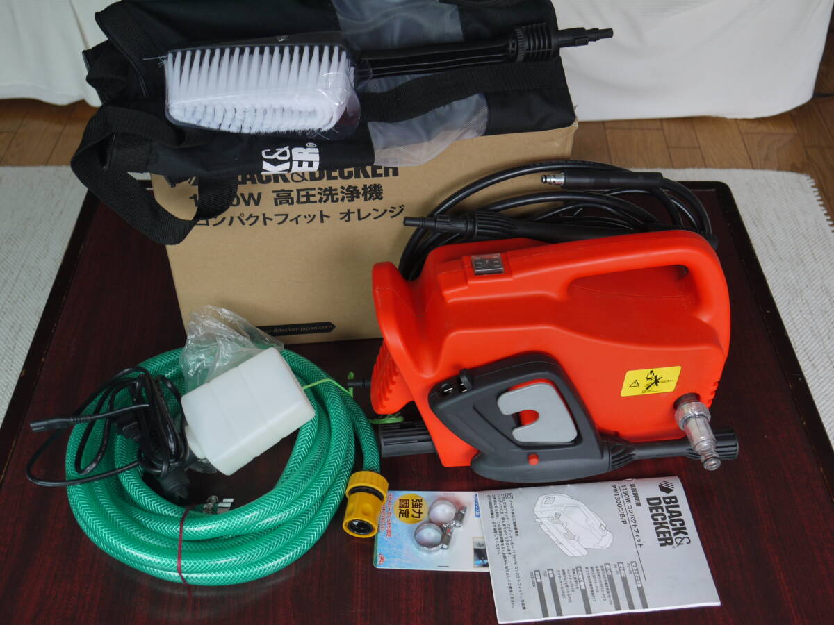 Black & Decker 1400W 高圧洗浄機 回転ブラシ付き　未使用品 中古】BLACK&DECKER ブラック&デッカー 1400W ポータブル 高圧洗浄機 Z