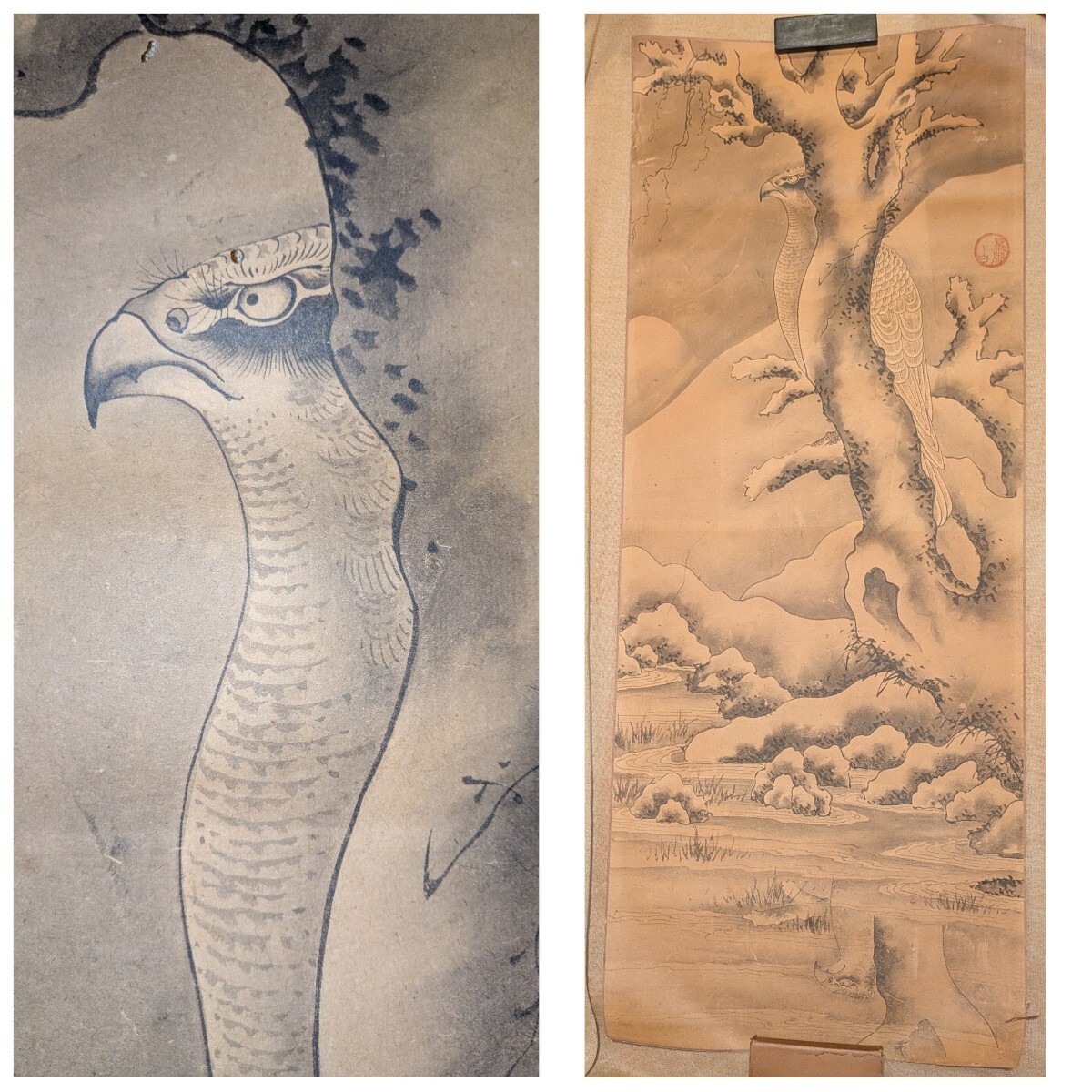 鑑定 幻の日本画家・【不染鉄】 大仏殿薬師寺東塔図 掛軸 奈良風景